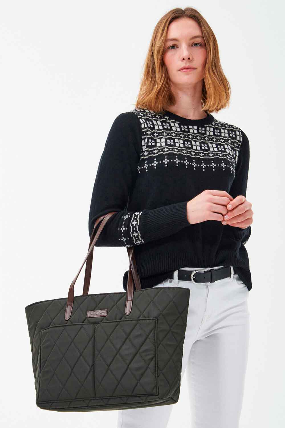 Bolso BARBOUR Tote Quited verde - Imagen 2